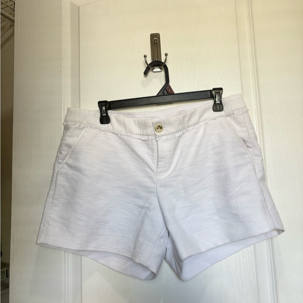 Lilly Pulitzer White Shorts Size 12 Coastal Preppy Summer